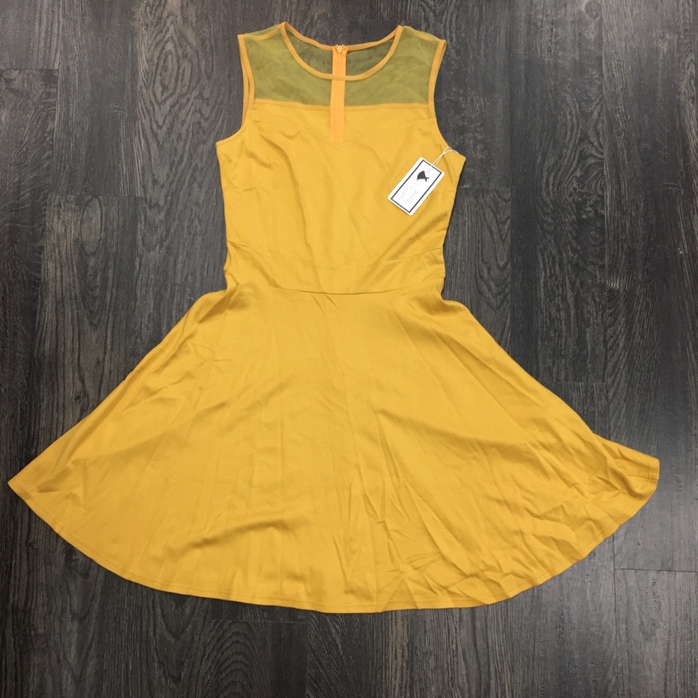 Yellow A-line Dress